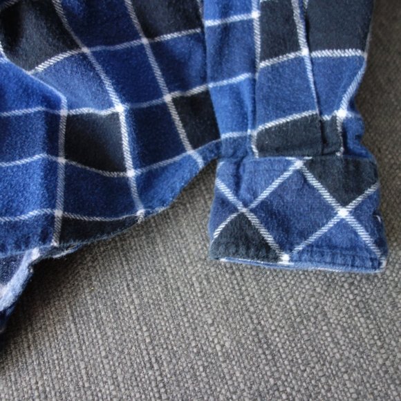 Tokyo Landry Blue Plaid Casual Button Down Shirt Size S - Picture 7 of 10